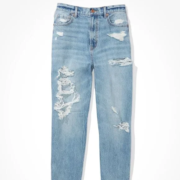 AE Ripped Relaxed Mom Jean - Picture 2 of 14